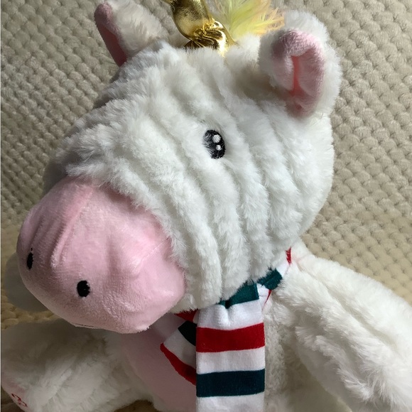 PETSMART Bliss Plush Unicorn Striped Scarf Squeaker Stuffed Animal Pet Toy 🦄 - Picture 8 of 11